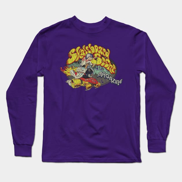 Skateboard Scene Magazine Hot Rod 1977 Long Sleeve T-Shirt by JCD666